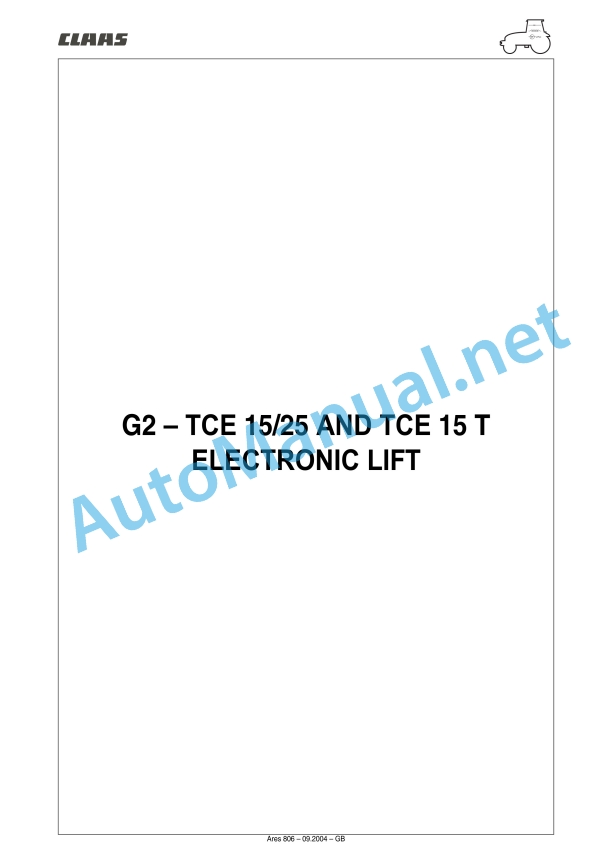 Claas Ares 836-816 Rz (A02) Tractors Repair Manual EN 28 Claas Ares 836-816 Rz (A02) Tractors Repair Manual EN - Image 28