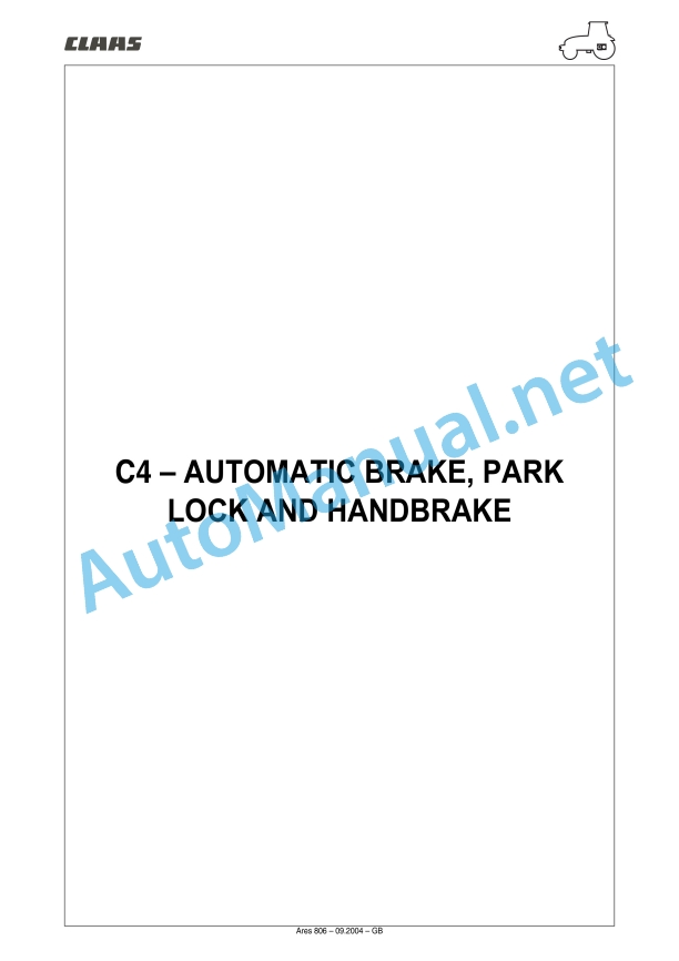 Claas Ares 836-816 Rz (A02) Tractors Repair Manual EN 35 Claas Ares 836-816 Rz (A02) Tractors Repair Manual EN - Image 35
