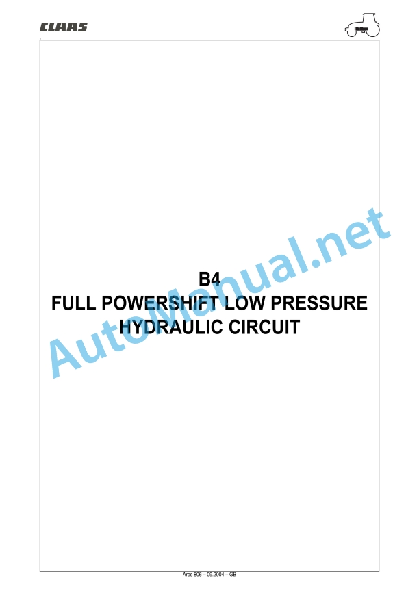 Claas Ares 836-816 Rz (A02) Tractors Repair Manual EN 38 Claas Ares 836-816 Rz (A02) Tractors Repair Manual EN - Image 38