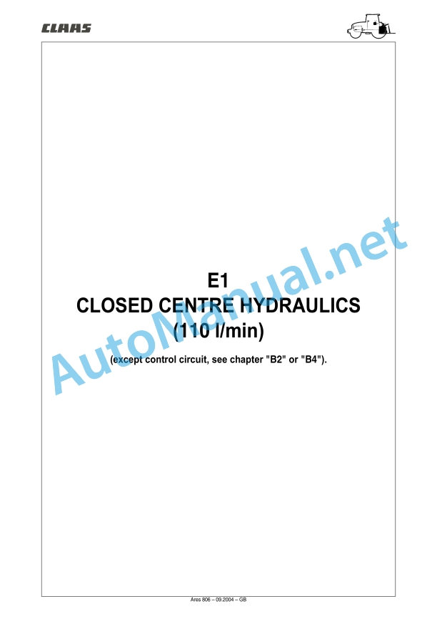 Claas Ares 836-816 Rz (A02) Tractors Repair Manual EN 41 Claas Ares 836-816 Rz (A02) Tractors Repair Manual EN - Image 41