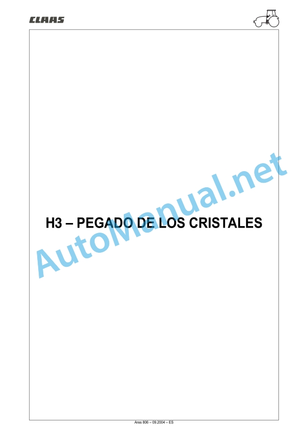 Claas Ares 836-816 Rz (A02) Tractors Repair Manual ES 14 Claas Ares 836-816 Rz (A02) Tractors Repair Manual ES - Image 14