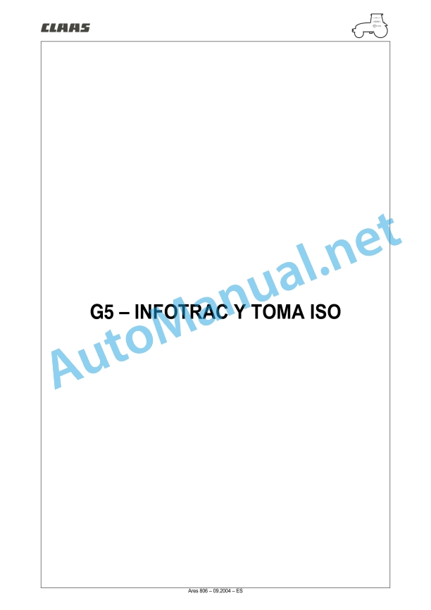 Claas Ares 836-816 Rz (A02) Tractors Repair Manual ES 16 Claas Ares 836-816 Rz (A02) Tractors Repair Manual ES - Image 16