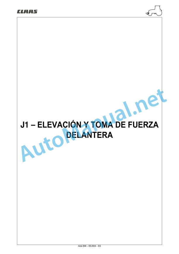 Claas Ares 836-816 Rz (A02) Tractors Repair Manual ES 18 Claas Ares 836-816 Rz (A02) Tractors Repair Manual ES - Image 18