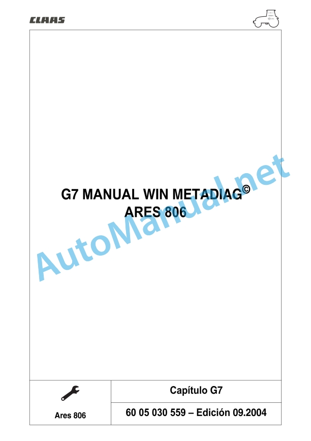 Claas Ares 836-816 Rz (A02) Tractors Repair Manual ES 20 Claas Ares 836-816 Rz (A02) Tractors Repair Manual ES - Image 20