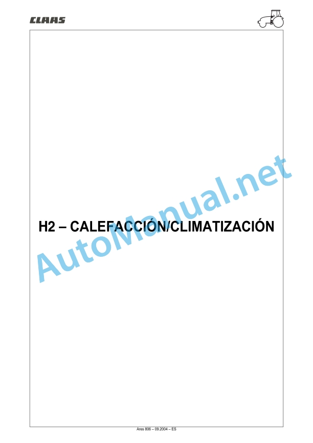 Claas Ares 836-816 Rz (A02) Tractors Repair Manual ES 27 Claas Ares 836-816 Rz (A02) Tractors Repair Manual ES - Image 27