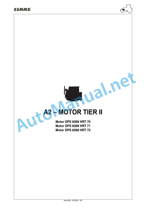Claas Ares 836-816 Rz (A02) Tractors Repair Manual ES 30 Claas Ares 836-816 Rz (A02) Tractors Repair Manual ES - Image 30