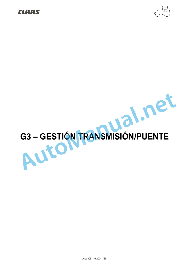 Claas Ares 836-816 Rz (A02) Tractors Repair Manual ES 32 Claas Ares 836-816 Rz (A02) Tractors Repair Manual ES - Image 32