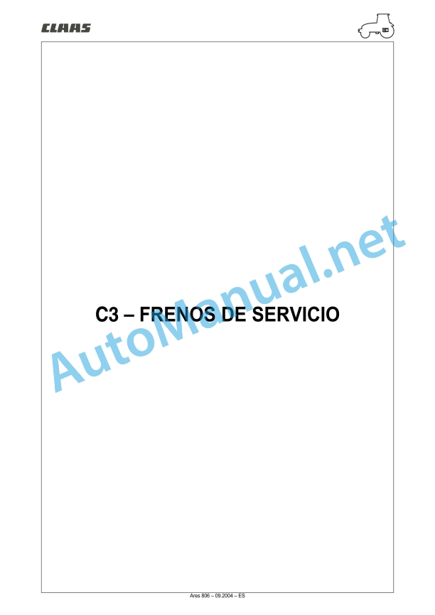 Claas Ares 836-816 Rz (A02) Tractors Repair Manual ES 33 Claas Ares 836-816 Rz (A02) Tractors Repair Manual ES - Image 33