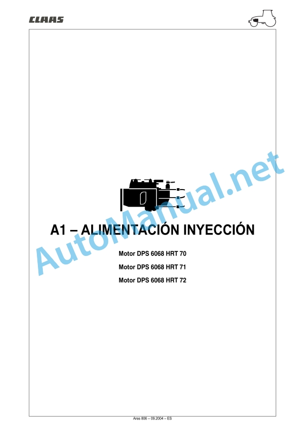 Claas Ares 836-816 Rz (A02) Tractors Repair Manual ES 36 Claas Ares 836-816 Rz (A02) Tractors Repair Manual ES - Image 36