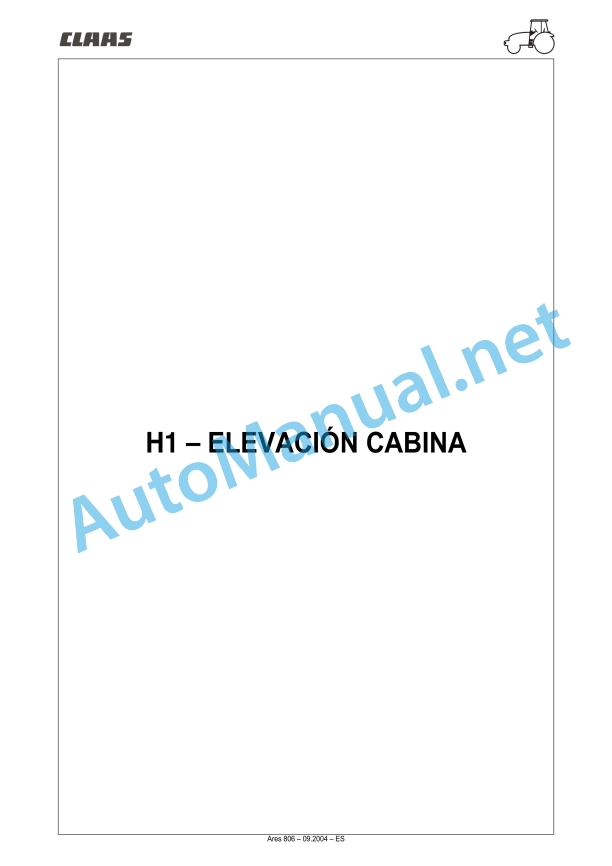 Claas Ares 836-816 Rz (A02) Tractors Repair Manual ES 37 Claas Ares 836-816 Rz (A02) Tractors Repair Manual ES - Image 37