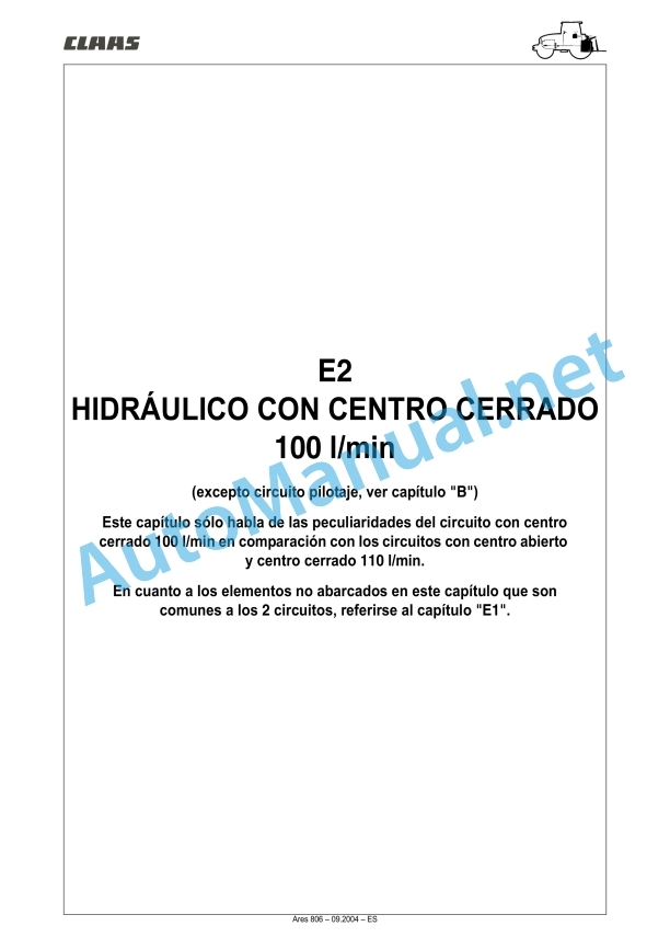 Claas Ares 836-816 Rz (A02) Tractors Repair Manual ES 40 Claas Ares 836-816 Rz (A02) Tractors Repair Manual ES - Image 40