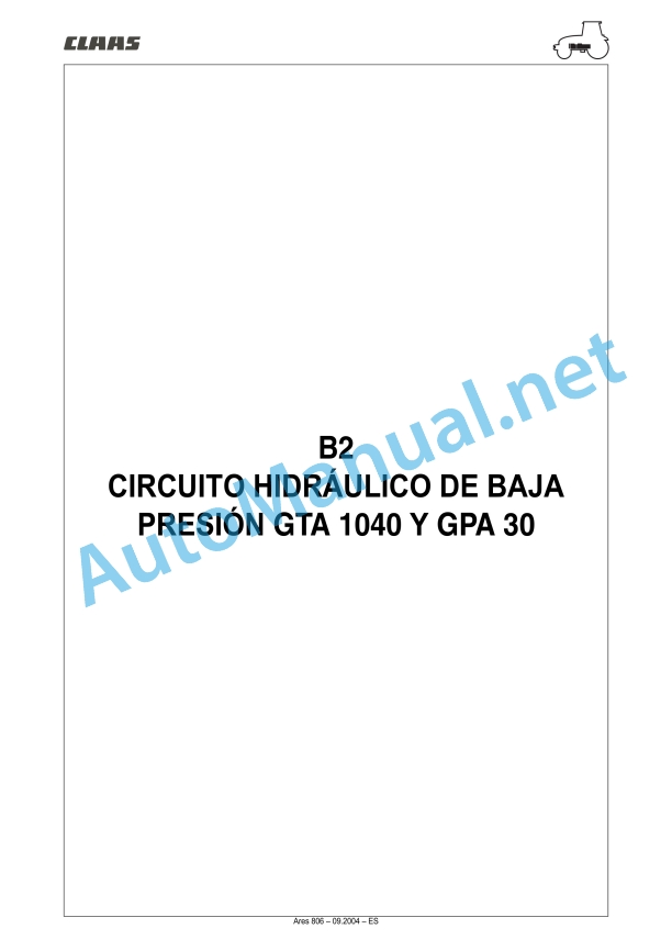 Claas Ares 836-816 Rz (A02) Tractors Repair Manual ES 41 Claas Ares 836-816 Rz (A02) Tractors Repair Manual ES - Image 41
