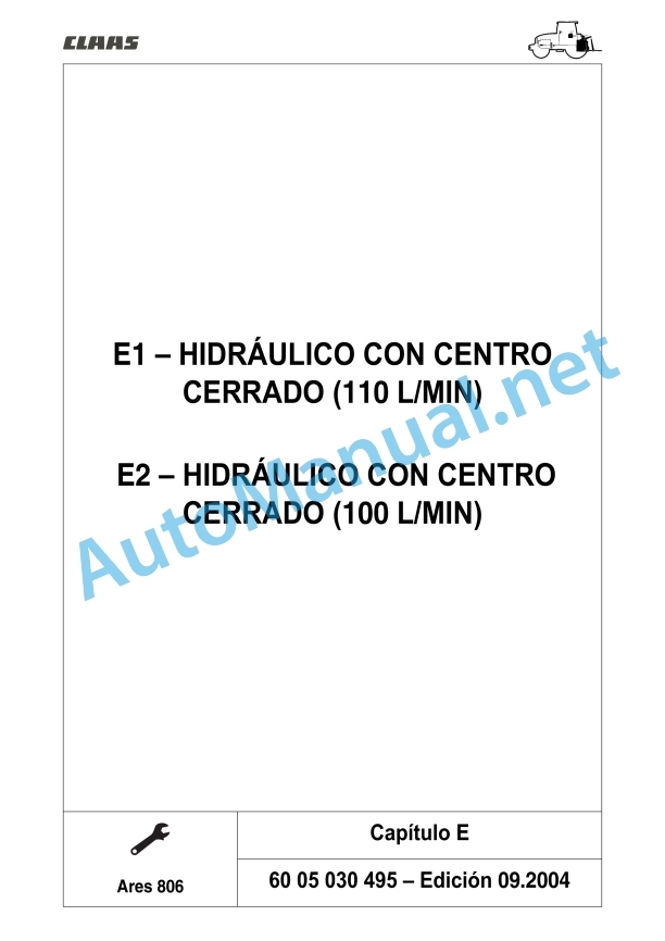 Claas Ares 836-816 Rz (A02) Tractors Repair Manual ES 5 Claas Ares 836-816 Rz (A02) Tractors Repair Manual ES - Image 5
