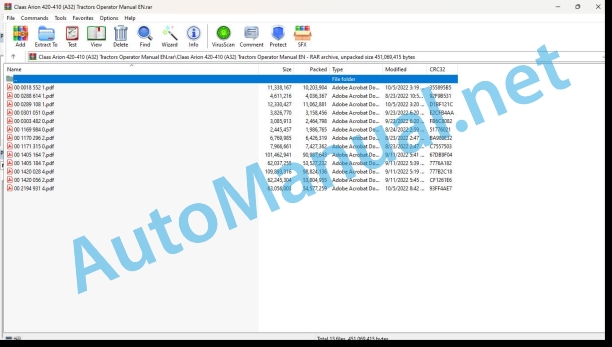 Claas Arion 420-410 (A32) Tractors Operator Manual EN
