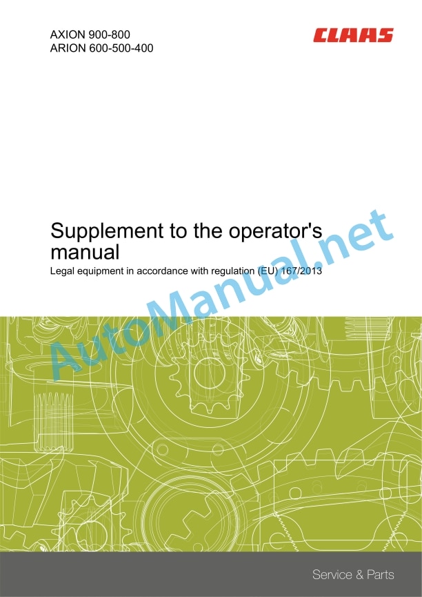 Claas Arion 420-410 (A32) Tractors Operator Manual EN 8 Claas Arion 420-410 (A32) Tractors Operator Manual EN - Image 8