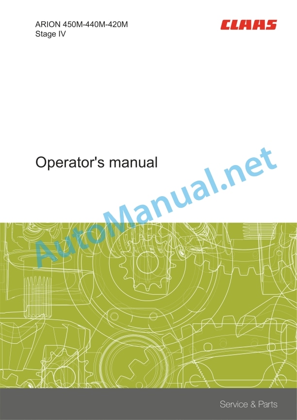 Claas Arion 420-410 Stage Iv (A52) Tractors Operator Manual EN 7 Claas Arion 420-410 Stage Iv (A52) Tractors Operator Manual EN - Image 7