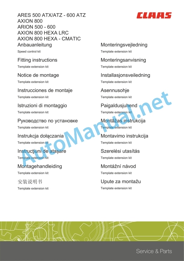 Claas Arion 420-410 Stage V (A72) Tractors Assembly Instruction EN 31 Claas Arion 420-410 Stage V (A72) Tractors Assembly Instruction EN - Image 31