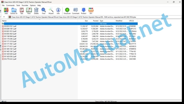 Claas Arion 420-410 Stage V (A72) Tractors Operator Manual EN