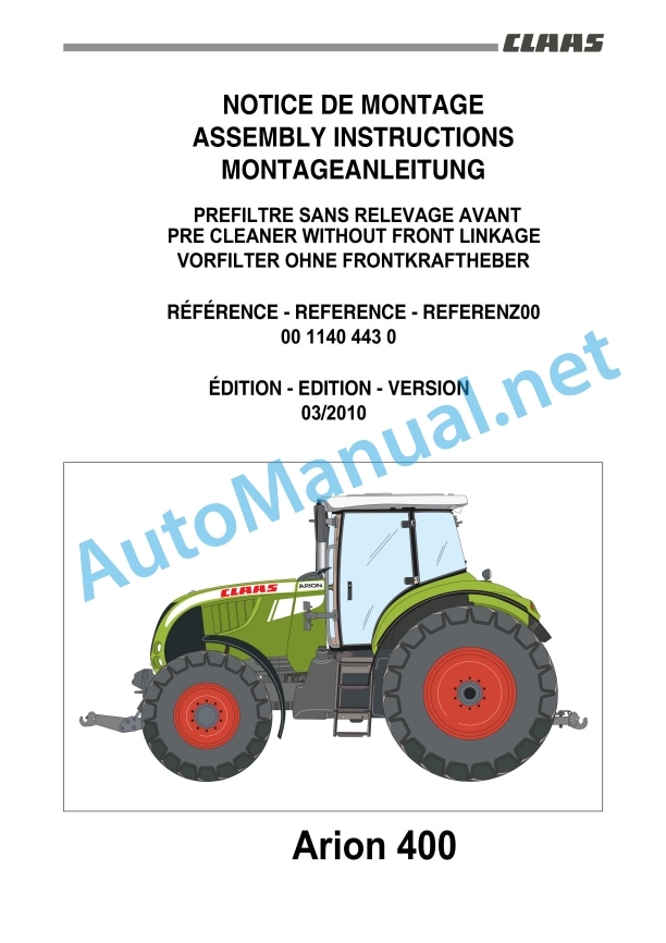 Claas Arion 430-410 (A21) Tractors Assembly Instruction EN 31 Claas Arion 430-410 (A21) Tractors Assembly Instruction EN - Image 31