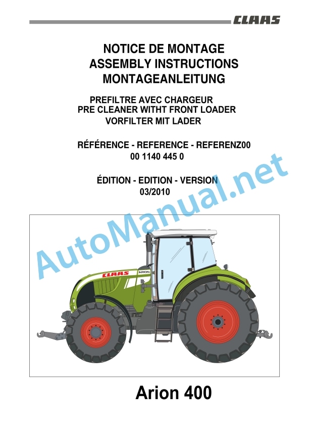 Claas Arion 430-410 (A21) Tractors Assembly Instruction EN 33 Claas Arion 430-410 (A21) Tractors Assembly Instruction EN - Image 33