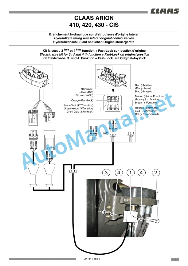Claas Arion 430-410 (A21) Tractors Assembly Instruction EN 38 Claas Arion 430-410 (A21) Tractors Assembly Instruction EN - Image 38