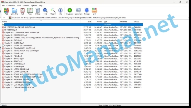 Claas Arion 430-410 (A21) Tractors Repair Manual EN