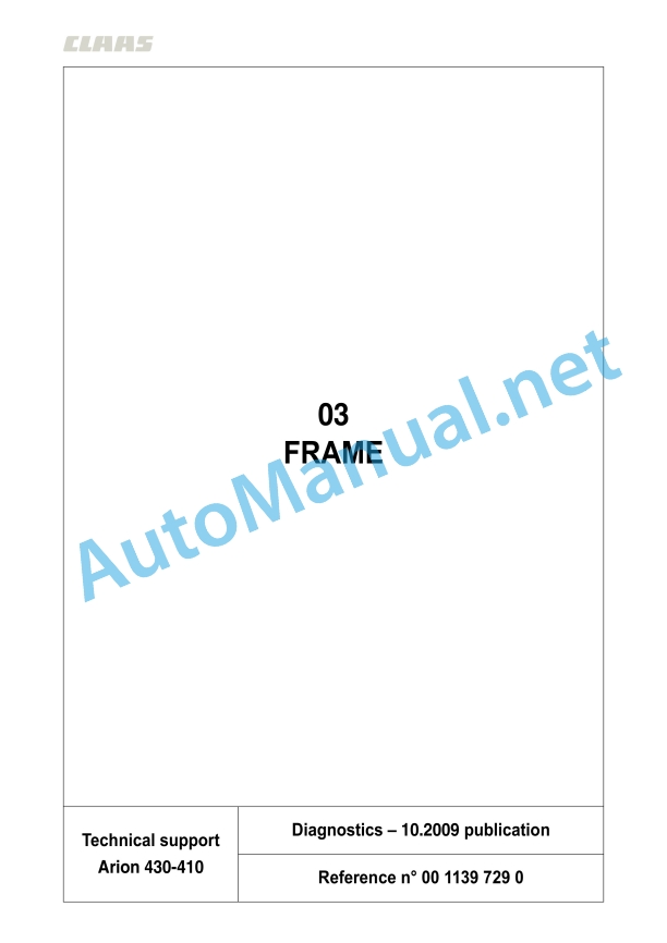 Claas Arion 430-410 (A21) Tractors Repair Manual EN 13 Claas Arion 430-410 (A21) Tractors Repair Manual EN - Image 13