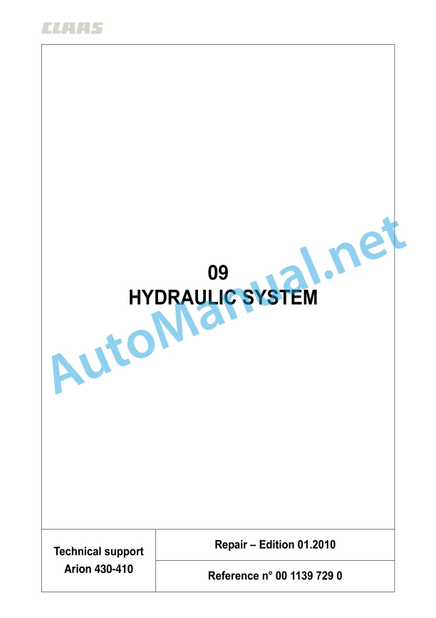 Claas Arion 430-410 (A21) Tractors Repair Manual EN 22 Claas Arion 430-410 (A21) Tractors Repair Manual EN - Image 22