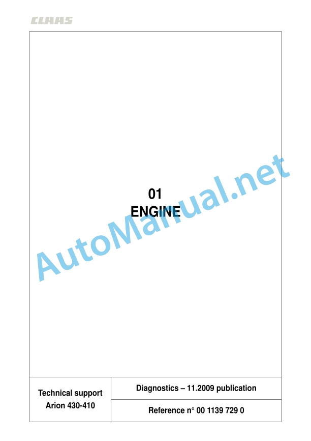 Claas Arion 430-410 (A21) Tractors Repair Manual EN 9 Claas Arion 430-410 (A21) Tractors Repair Manual EN - Image 9