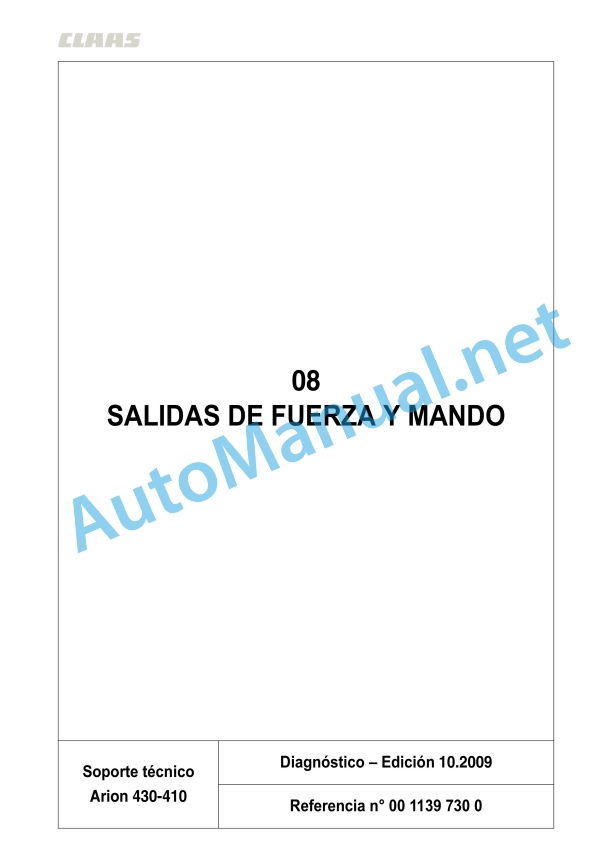 Claas Arion 430-410 (A21) Tractors Repair Manual ES 10 Claas Arion 430-410 (A21) Tractors Repair Manual ES - Image 10