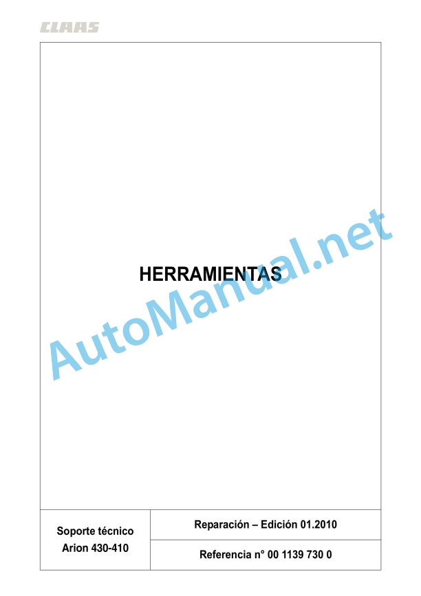 Claas Arion 430-410 (A21) Tractors Repair Manual ES 11 Claas Arion 430-410 (A21) Tractors Repair Manual ES - Image 11