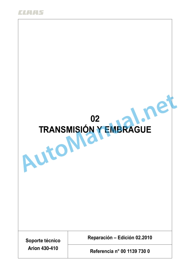 Claas Arion 430-410 (A21) Tractors Repair Manual ES 12 Claas Arion 430-410 (A21) Tractors Repair Manual ES - Image 12