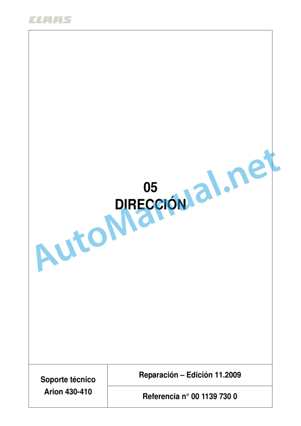 Claas Arion 430-410 (A21) Tractors Repair Manual ES 13 Claas Arion 430-410 (A21) Tractors Repair Manual ES - Image 13