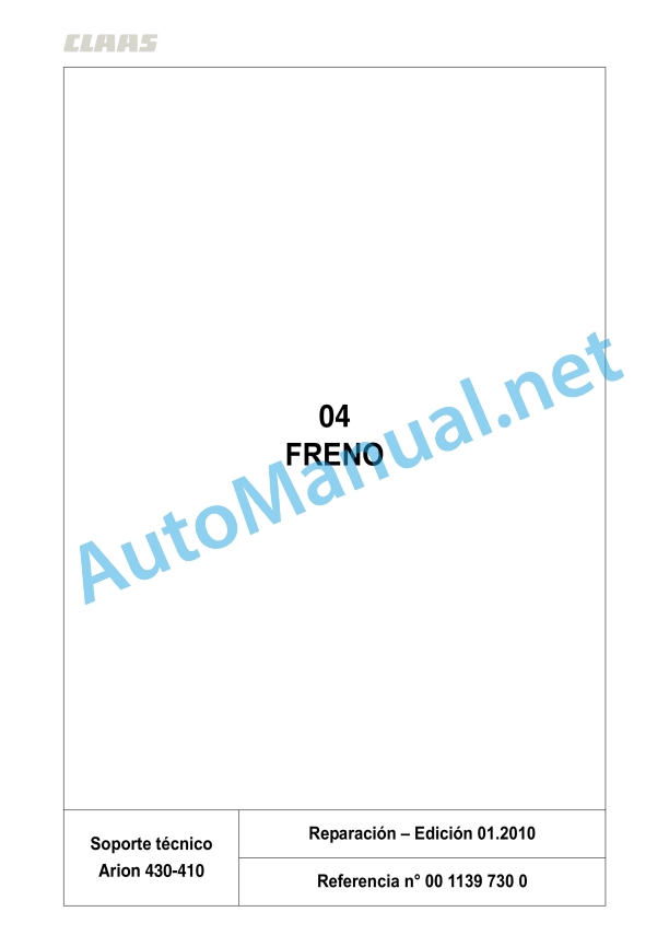 Claas Arion 430-410 (A21) Tractors Repair Manual ES 14 Claas Arion 430-410 (A21) Tractors Repair Manual ES - Image 14