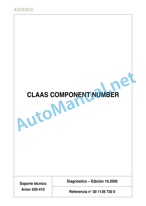 Claas Arion 430-410 (A21) Tractors Repair Manual ES 16 Claas Arion 430-410 (A21) Tractors Repair Manual ES - Image 16