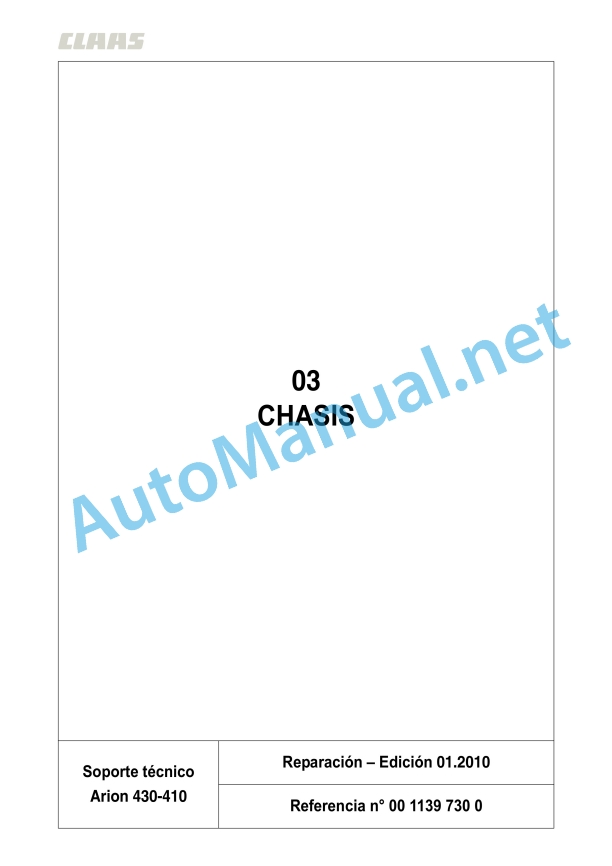 Claas Arion 430-410 (A21) Tractors Repair Manual ES 18 Claas Arion 430-410 (A21) Tractors Repair Manual ES - Image 18