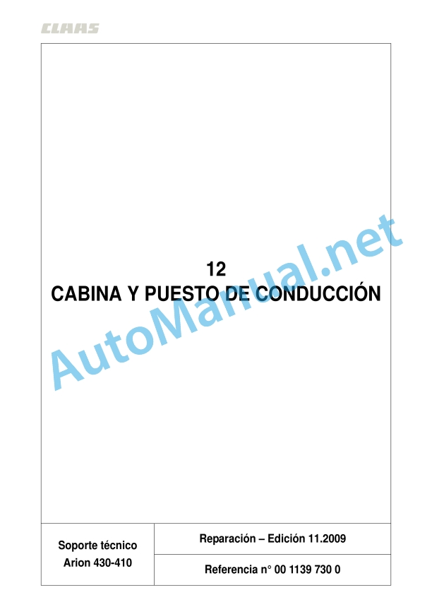 Claas Arion 430-410 (A21) Tractors Repair Manual ES 20 Claas Arion 430-410 (A21) Tractors Repair Manual ES - Image 20