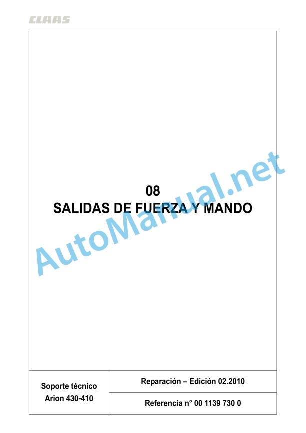 Claas Arion 430-410 (A21) Tractors Repair Manual ES 21 Claas Arion 430-410 (A21) Tractors Repair Manual ES - Image 21