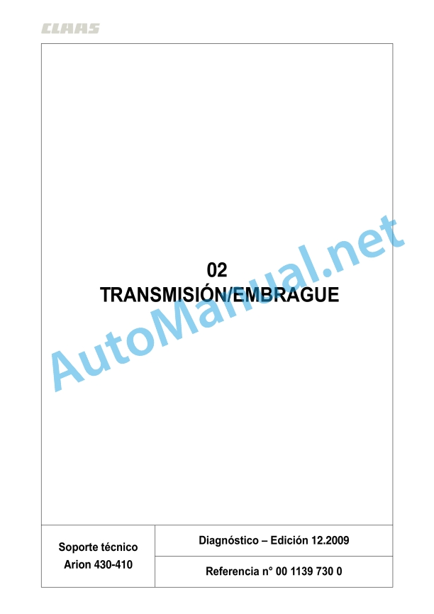 Claas Arion 430-410 (A21) Tractors Repair Manual ES 23 Claas Arion 430-410 (A21) Tractors Repair Manual ES - Image 23