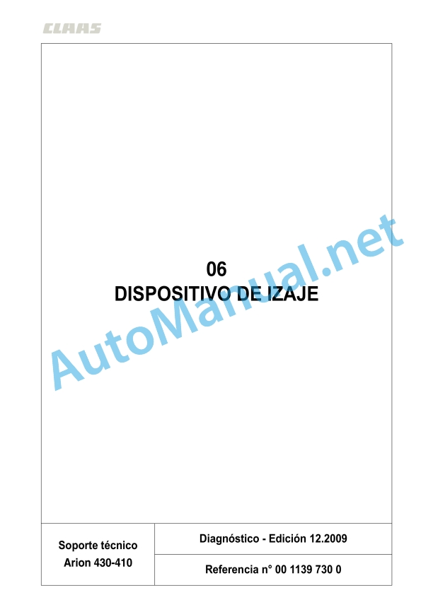 Claas Arion 430-410 (A21) Tractors Repair Manual ES 8 Claas Arion 430-410 (A21) Tractors Repair Manual ES - Image 8