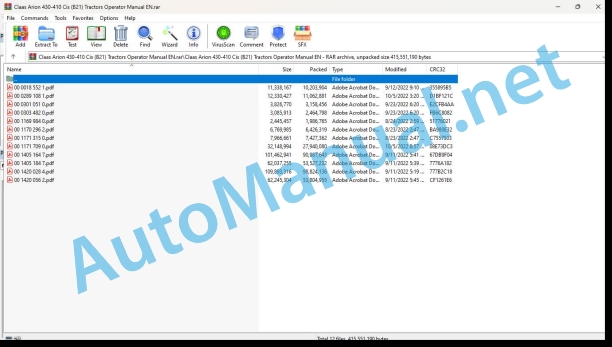 Claas Arion 430-410 Cis (B21) Tractors Operator Manual EN