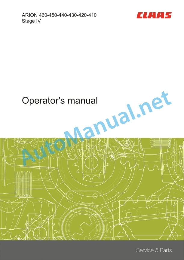 Claas Arion 460-430 Stage Iv (A53) Tractors Operator Manual EN 6 Claas Arion 460-430 Stage Iv (A53) Tractors Operator Manual EN - Image 6