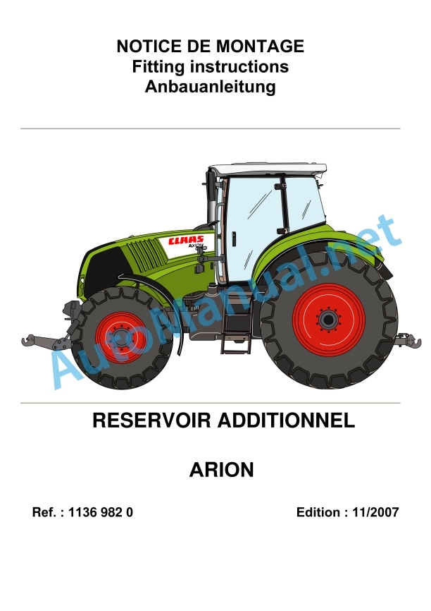 Claas Arion 540-510 (A18) Tractors Assembly Instruction EN 12 Claas Arion 540-510 (A18) Tractors Assembly Instruction EN - Image 12