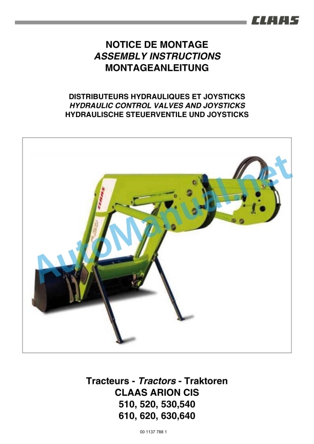 Claas Arion 540-510 (A18) Tractors Assembly Instruction EN 15 Claas Arion 540-510 (A18) Tractors Assembly Instruction EN - Image 15