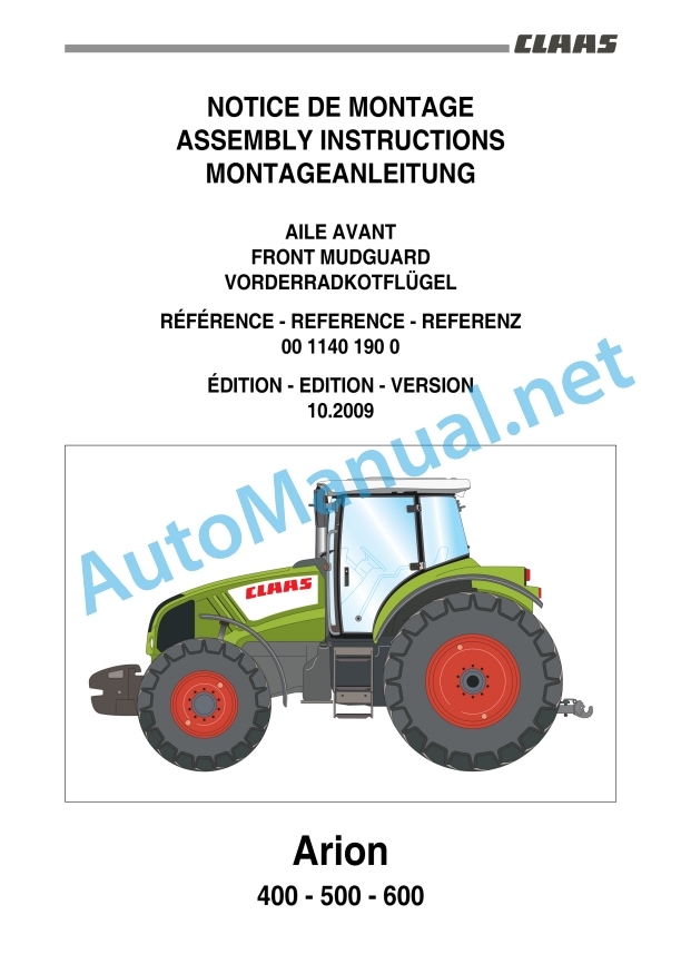 Claas Arion 540-510 (A18) Tractors Assembly Instruction EN 27 Claas Arion 540-510 (A18) Tractors Assembly Instruction EN - Image 27