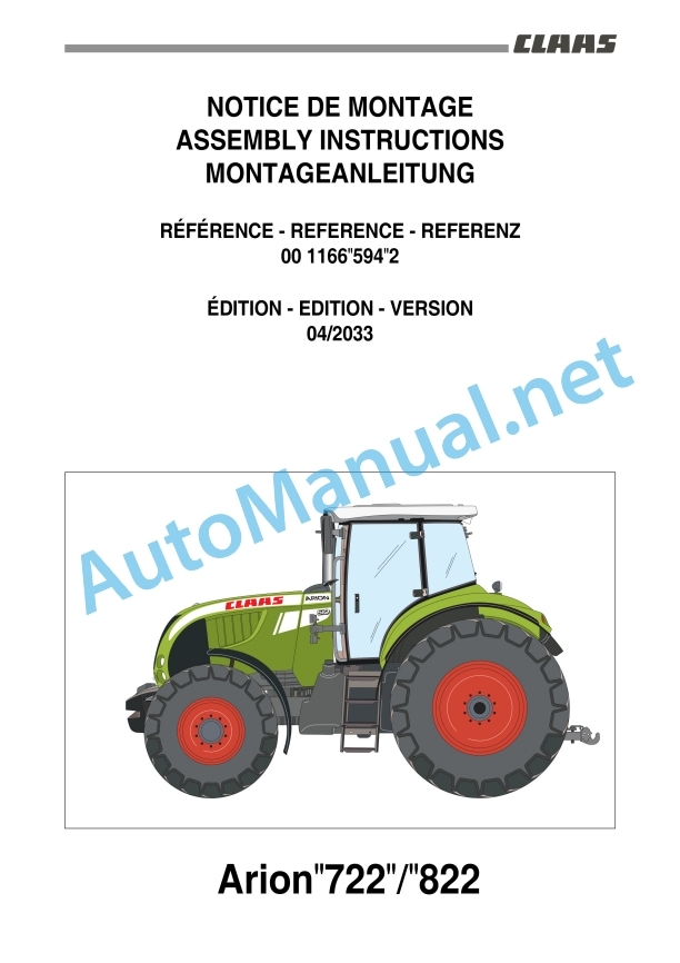 Claas Arion 540-510 (A18) Tractors Assembly Instruction EN 37 Claas Arion 540-510 (A18) Tractors Assembly Instruction EN - Image 37