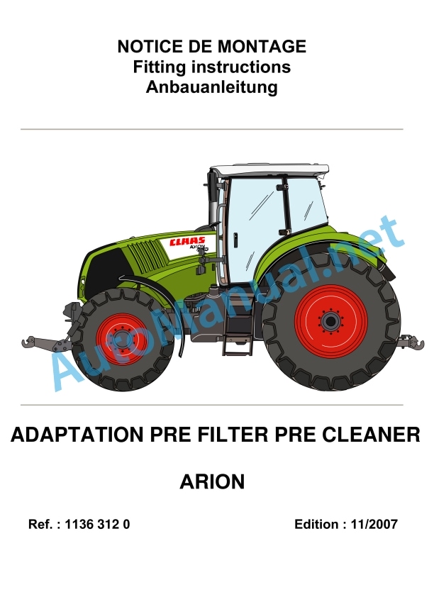 Claas Arion 540-510 (A18) Tractors Assembly Instruction EN 9 Claas Arion 540-510 (A18) Tractors Assembly Instruction EN - Image 9