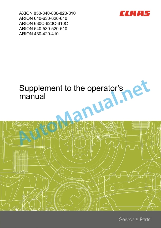 Claas Arion 540-510 (A18) Tractors Operator Manual EN 17 Claas Arion 540-510 (A18) Tractors Operator Manual EN - Image 17