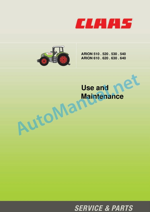 Claas Arion 540-510 (A18) Tractors Operator Manual EN 6 Claas Arion 540-510 (A18) Tractors Operator Manual EN - Image 6