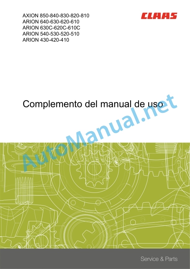 Claas Arion 540-510 (A18) Tractors Operator Manual ES 8 Claas Arion 540-510 (A18) Tractors Operator Manual ES - Image 8